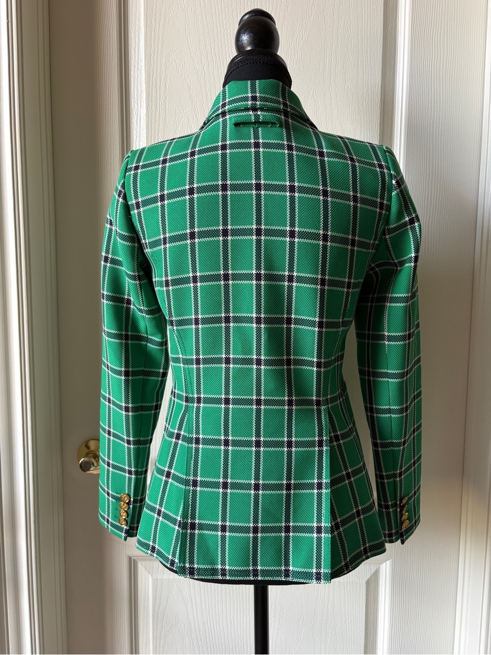 Smythe Green Plaid Tailored Women's Blazer - Picture 5 of 6